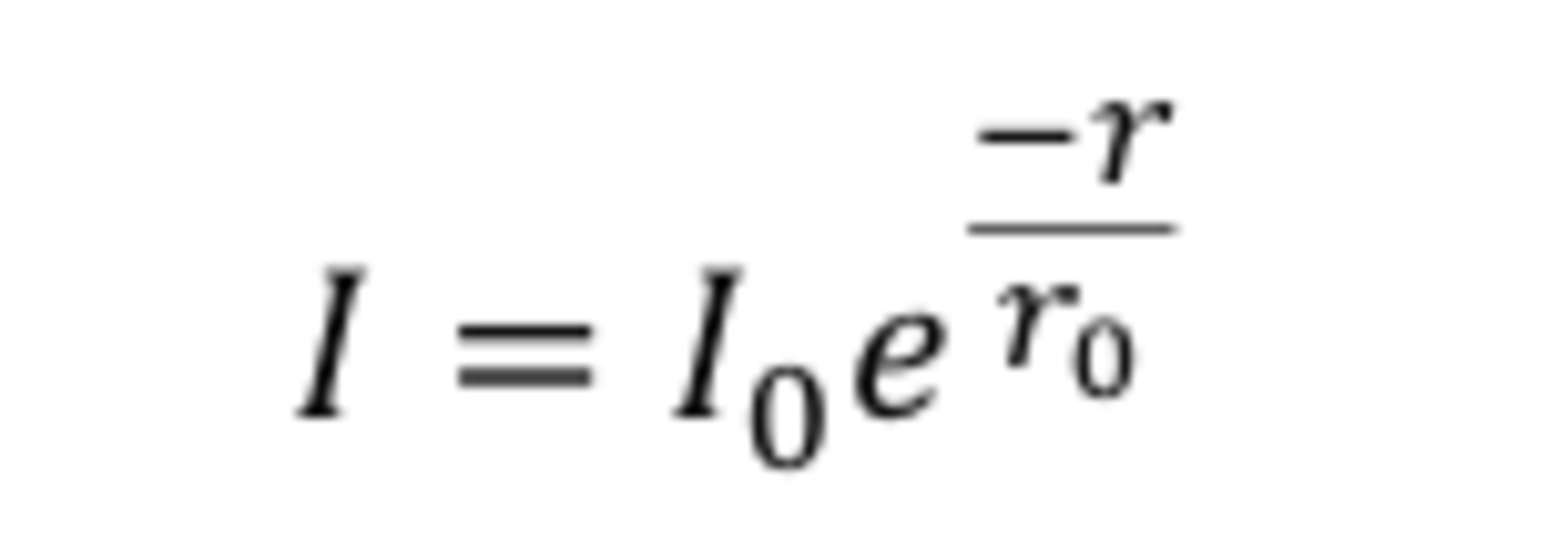 Brightness exponential formula