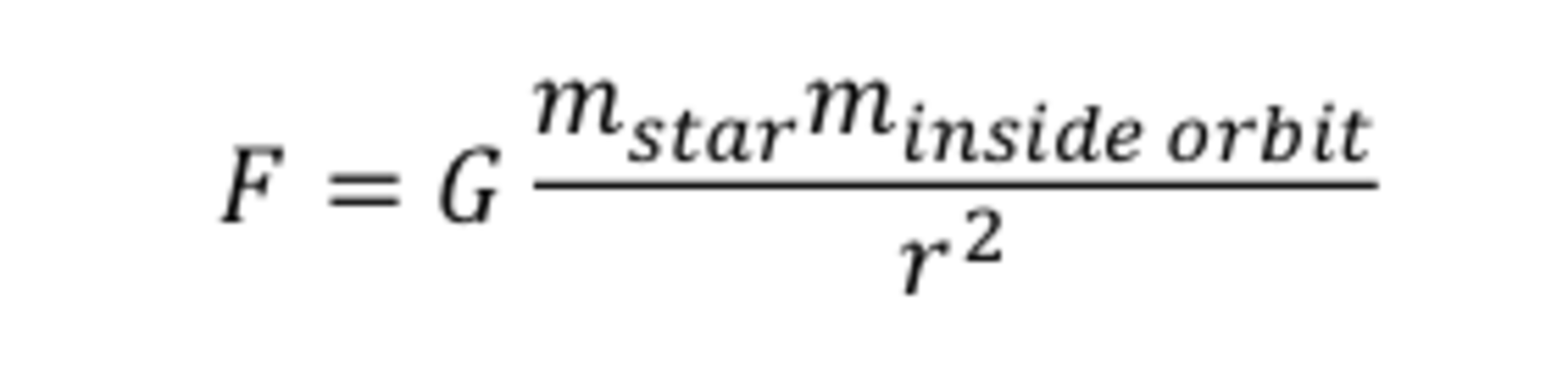 Gravitational force on star