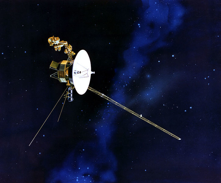 An artist's rendition of Voyager 1 probe