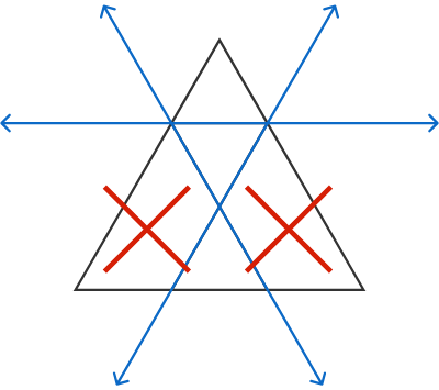 This arrangement is not allowed because it contains trapezoids.