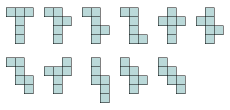 The eleven nets of a cube