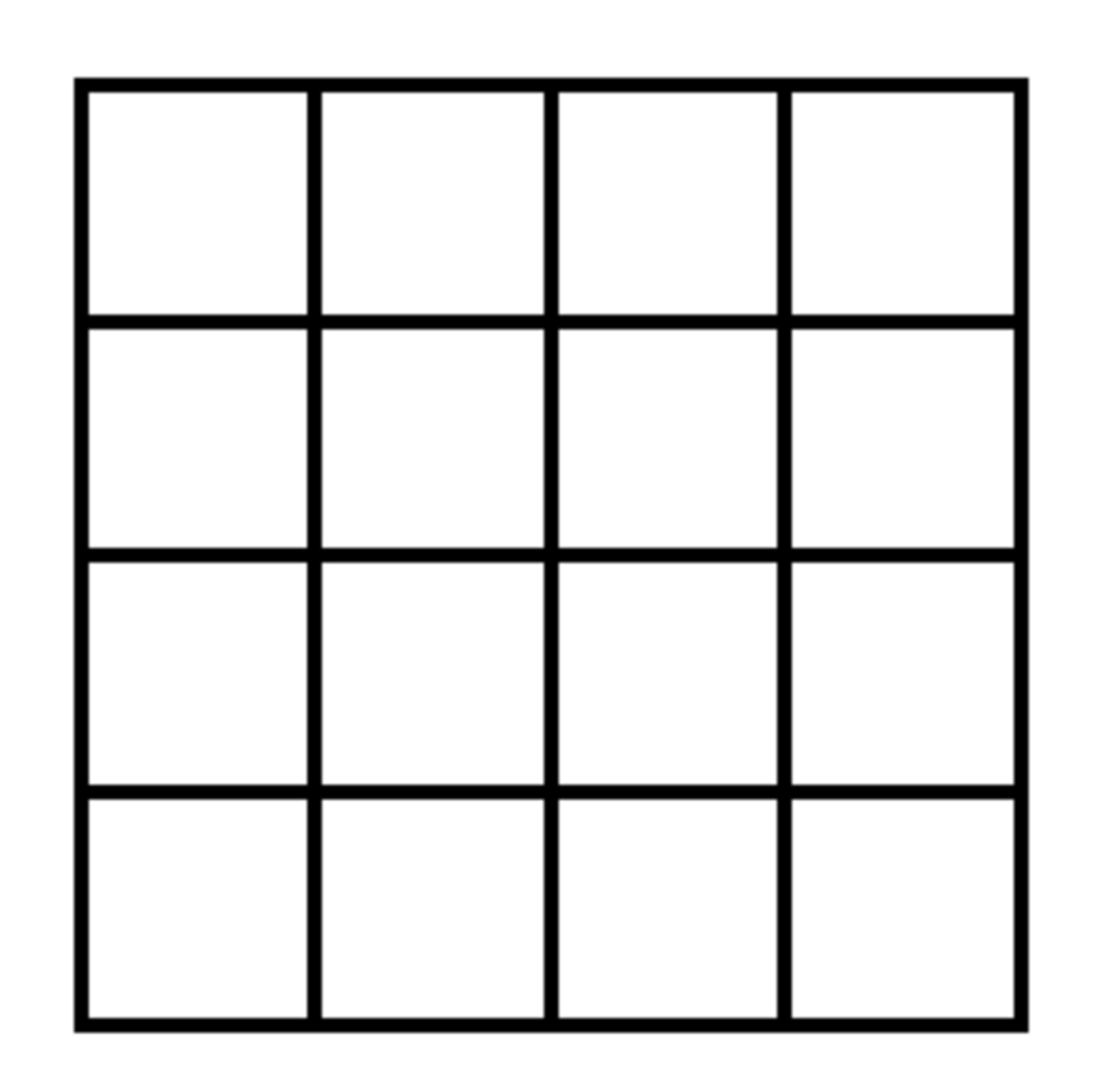 \(4\times 4\) grid