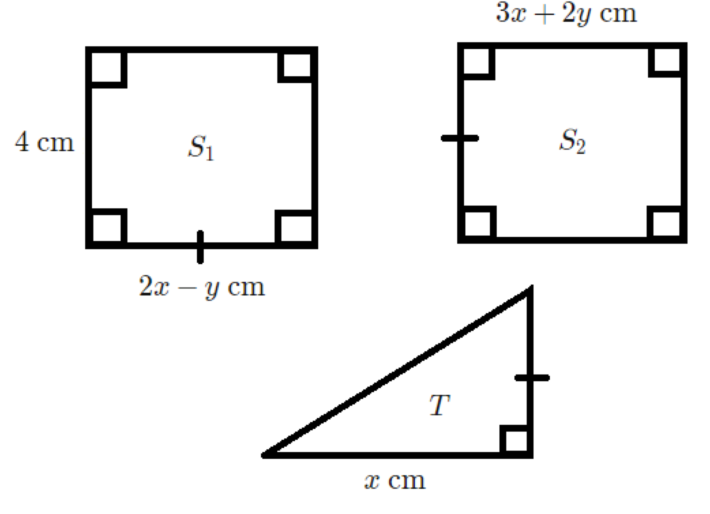 Shapes not to scale