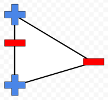 Triangle with fourth point on its side