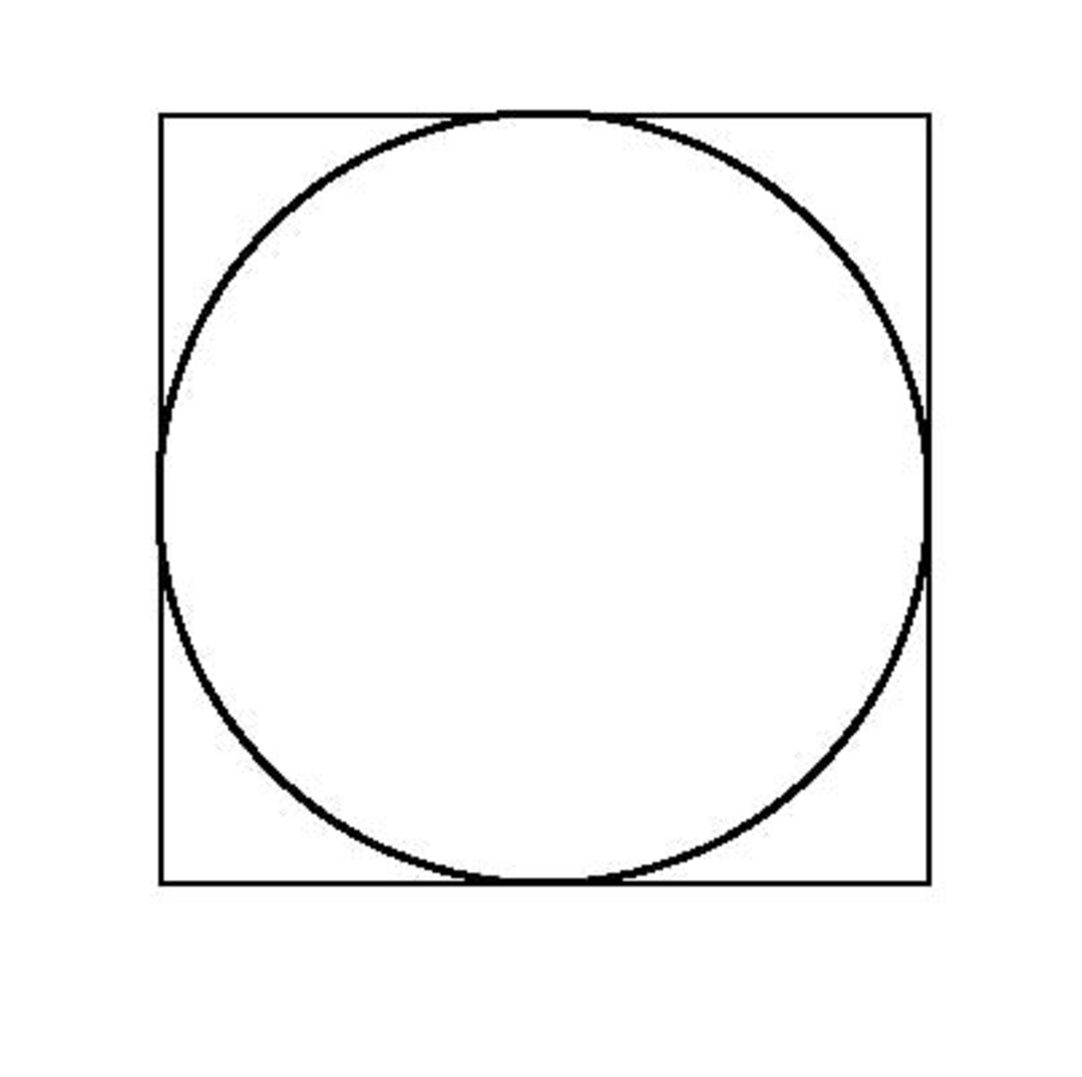 Circle inscribed inside a square