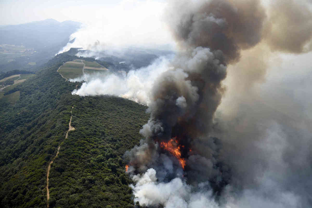 Aerial photo of the fires near Napa, California. Photo credit: Michael Short, SF Chronicle.