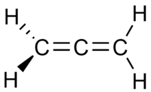 Wedge-and-dash representation of propa-1,2-diene