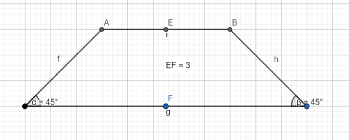 Clearly from the diagram, EF=3