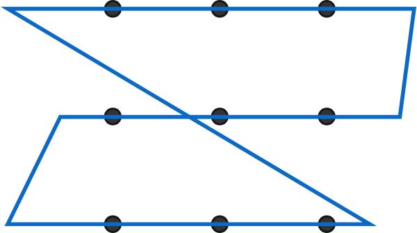 This closed loop meets the requirements, but can we do with fewer segments?