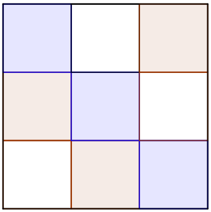 <strong>Figure 1.</strong> Set of 3-by-3 cells colored by the rules of sudoku