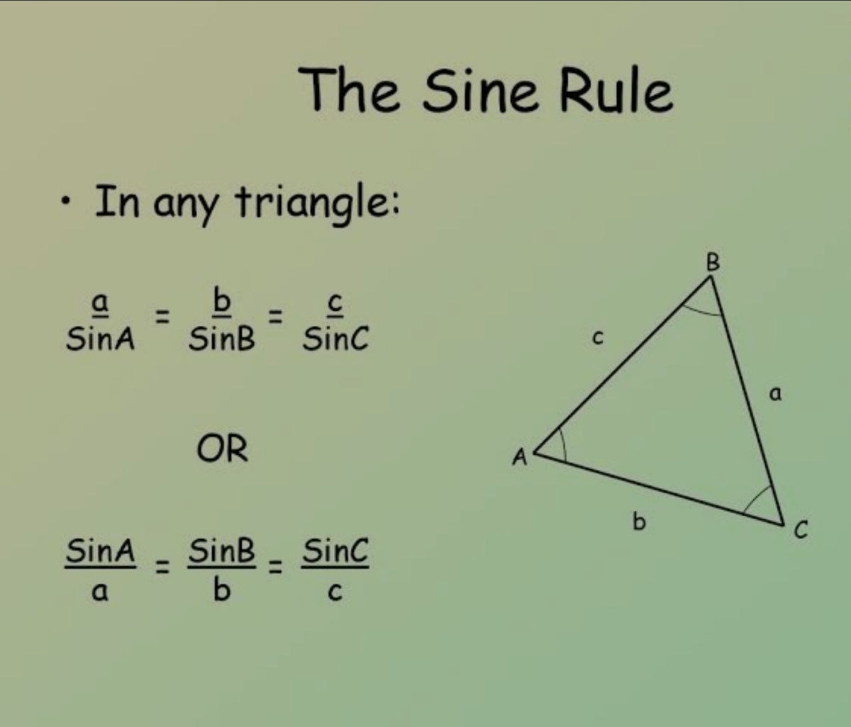 The Sine Rule