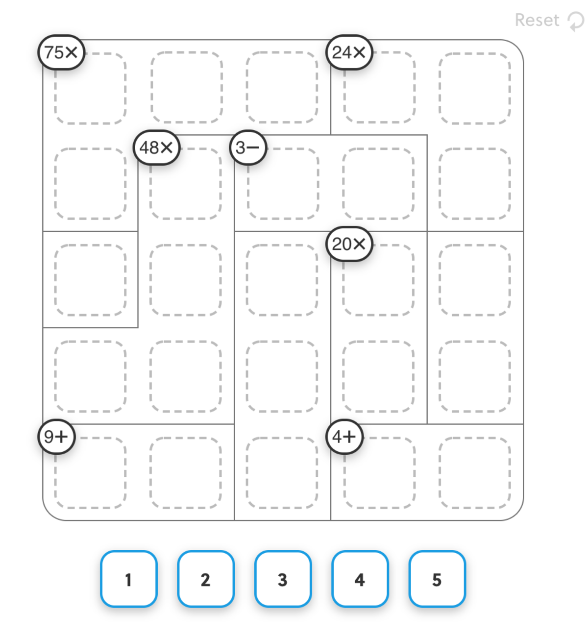 Calcdoku 7